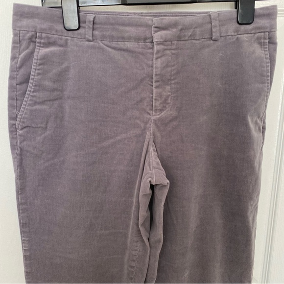 Banana Republic RYAN corduroy lavender pants straight fit Ankle length size 6 - Picture 3 of 14